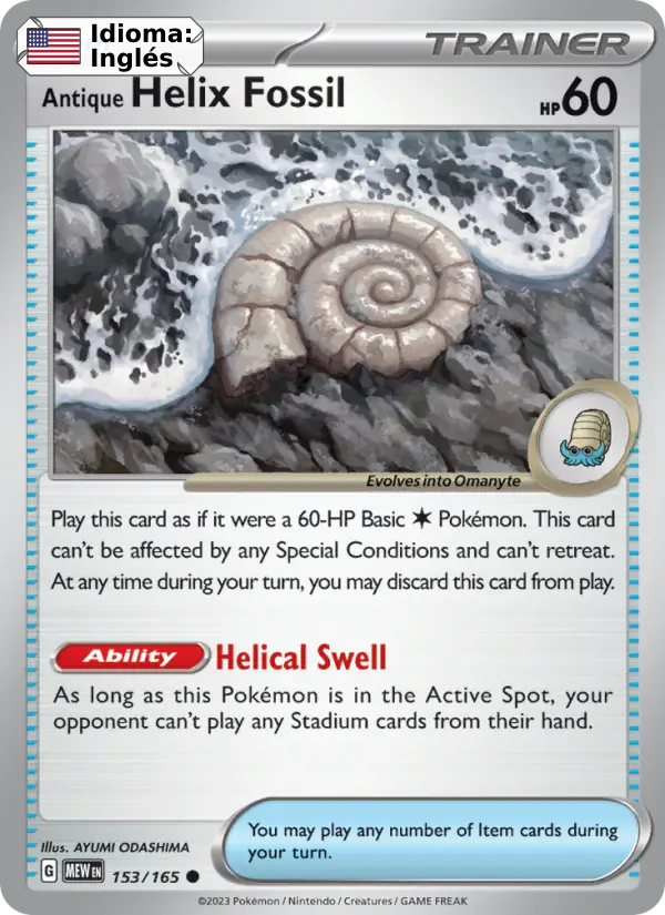 Antique Helix Fossil — Inglés