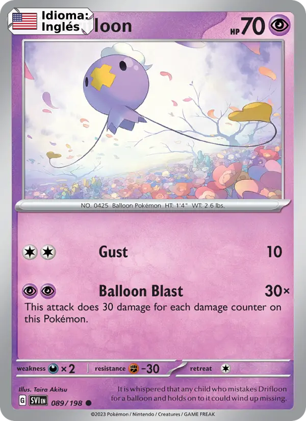 Drifloon — Inglés