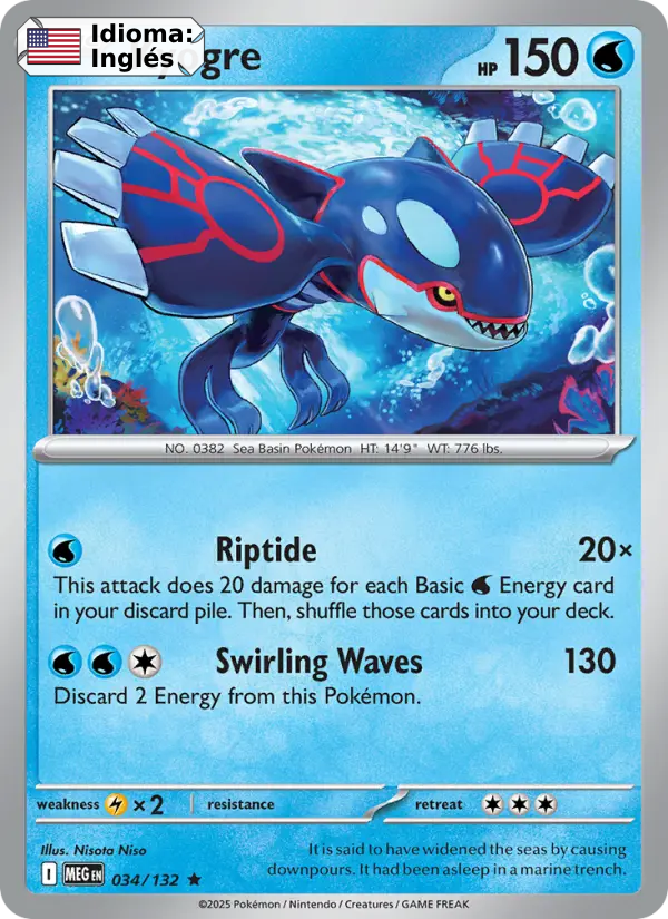 Kyogre — Inglés
