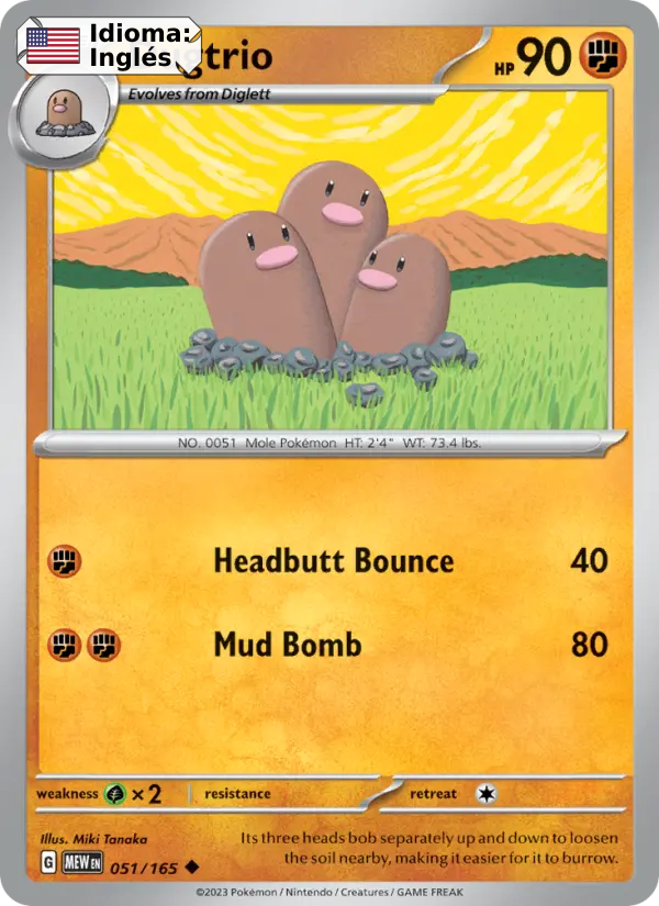 Dugtrio — Inglés