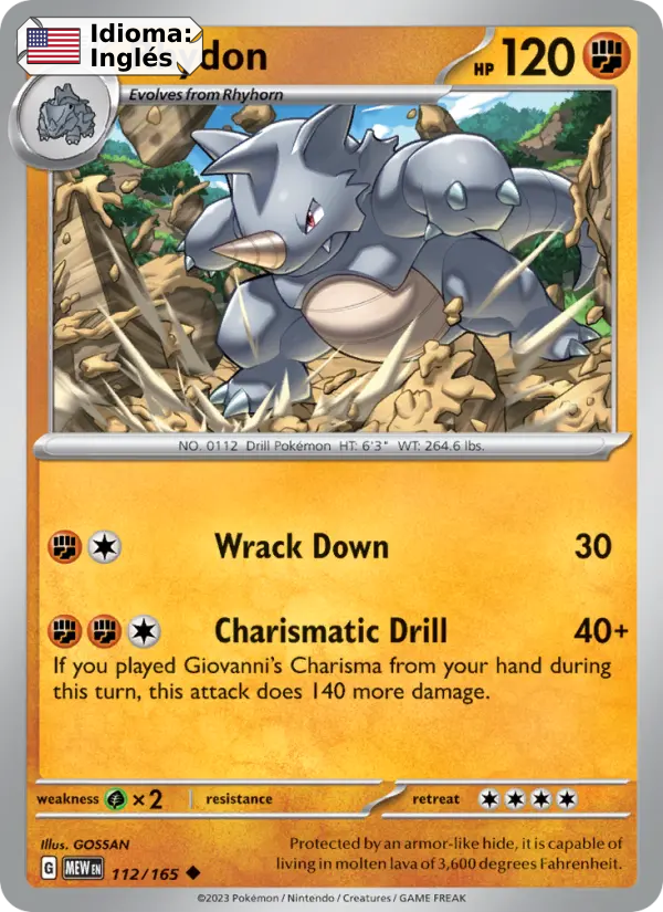 Rhydon — Inglés