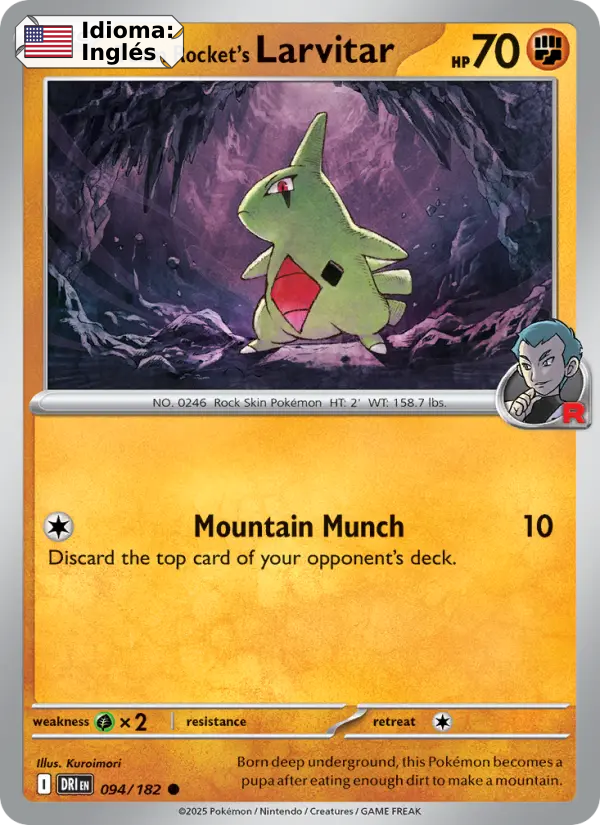 Team Rocket's Larvitar — Inglés
