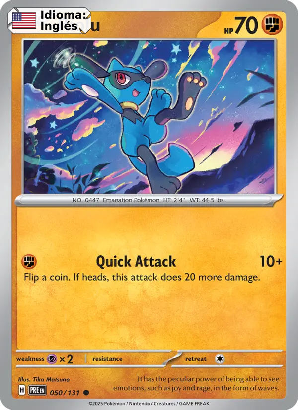 Riolu — Inglés