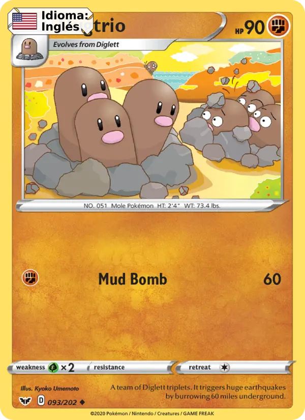 Dugtrio — Inglés