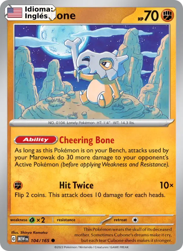Cubone — Inglés