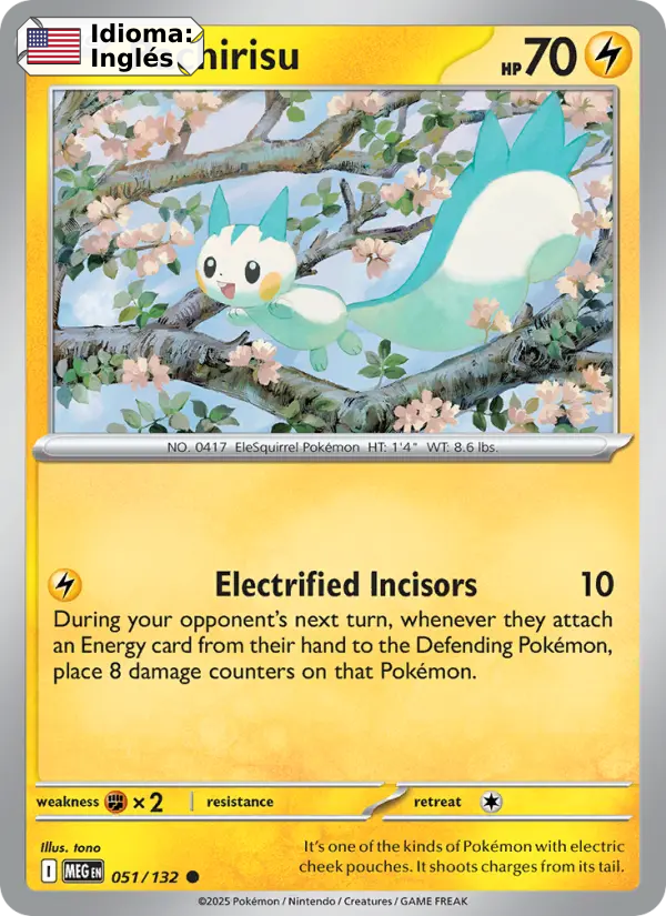 Pachirisu — Inglés