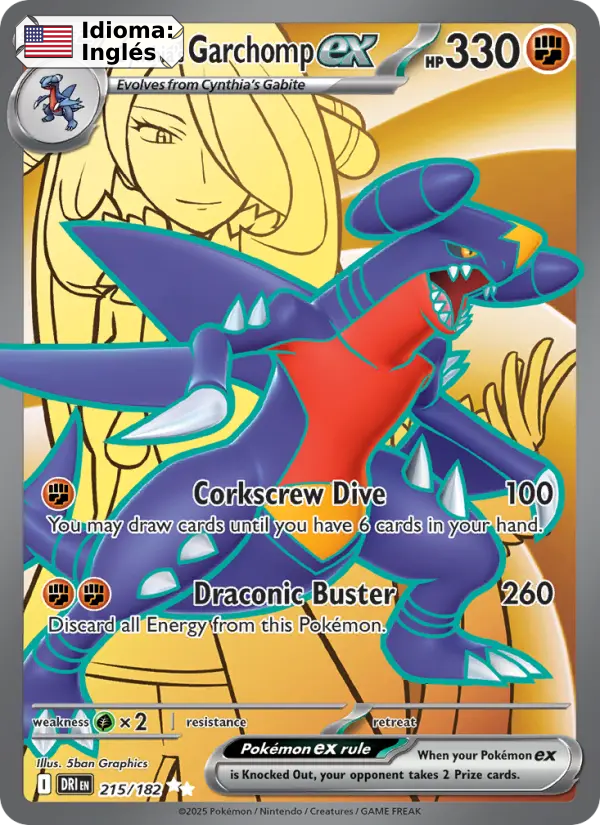 Cynthia's Garchomp ex — Inglés