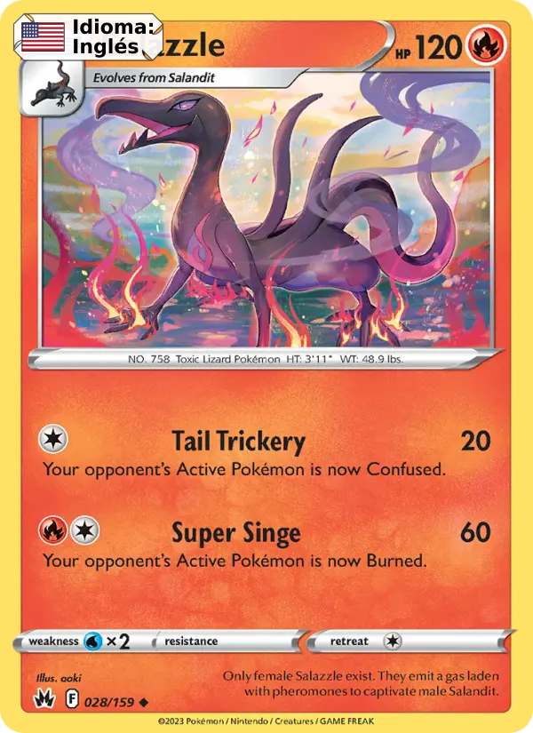 Salazzle — Inglés