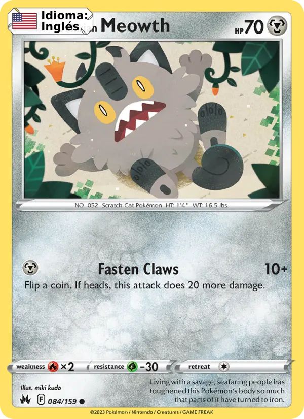 Galarian Meowth — Inglés