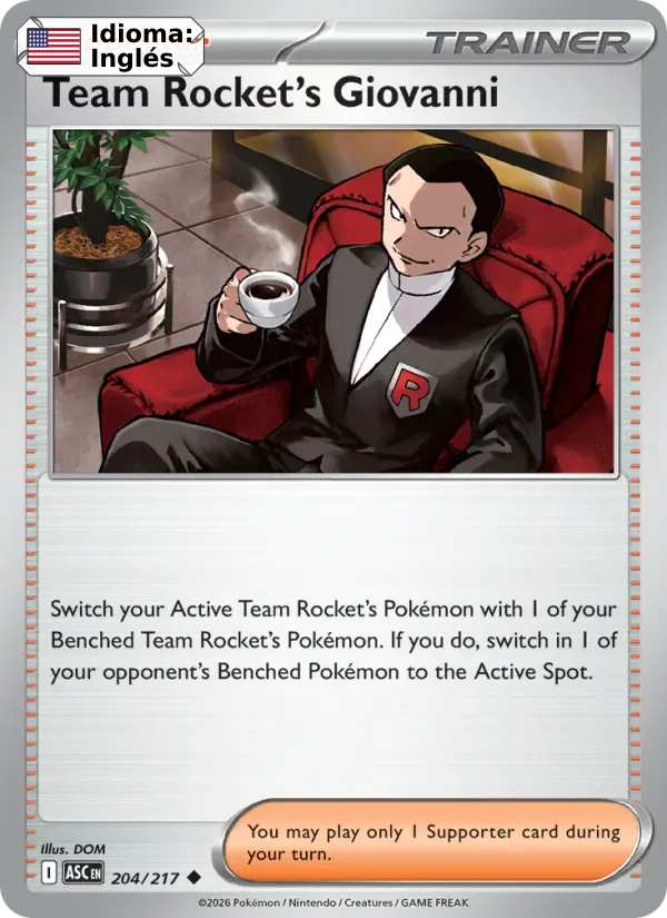 Team Rocket's Giovanni — Inglés