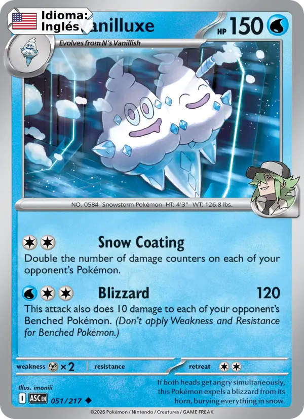 N's Vanilluxe — Inglés