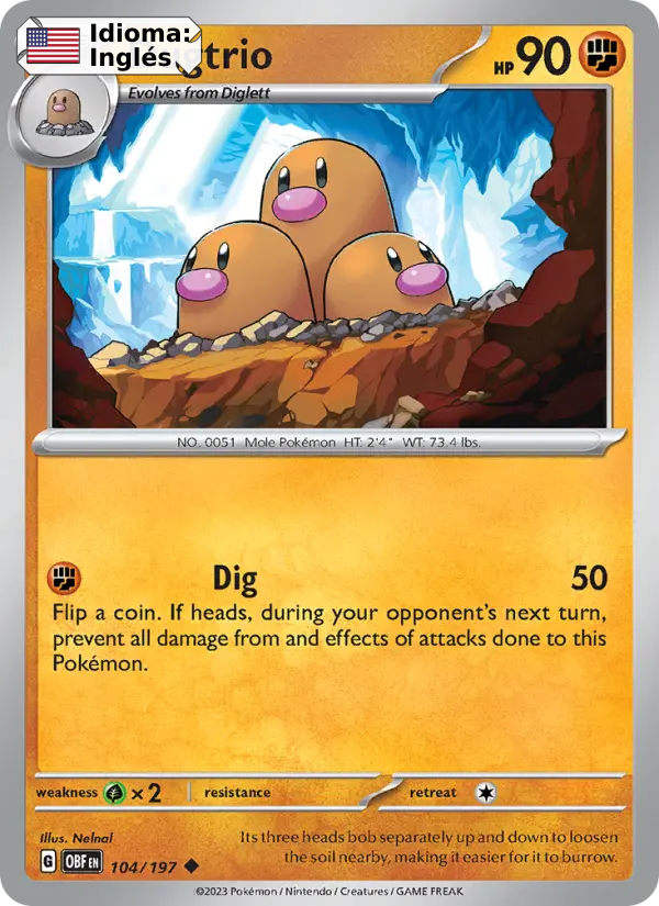 Dugtrio — Inglés