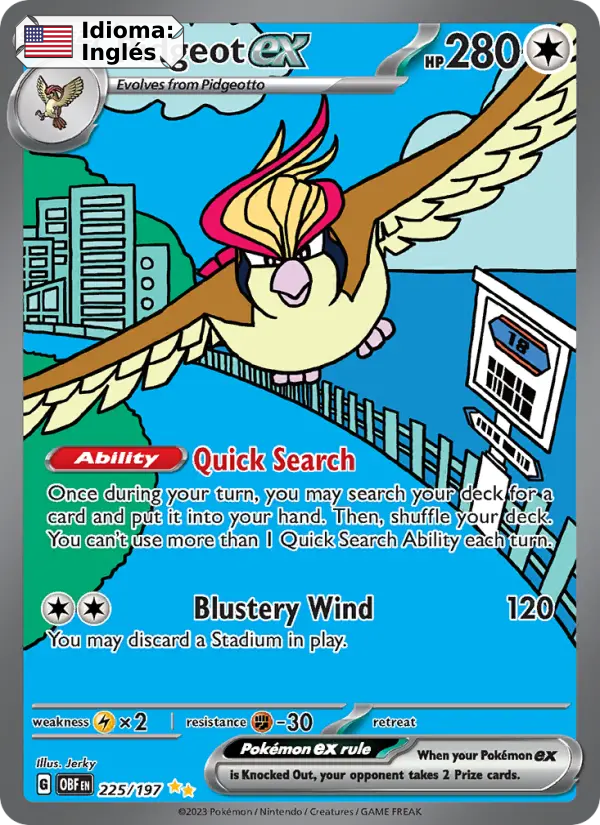 Pidgeot ex — Inglés