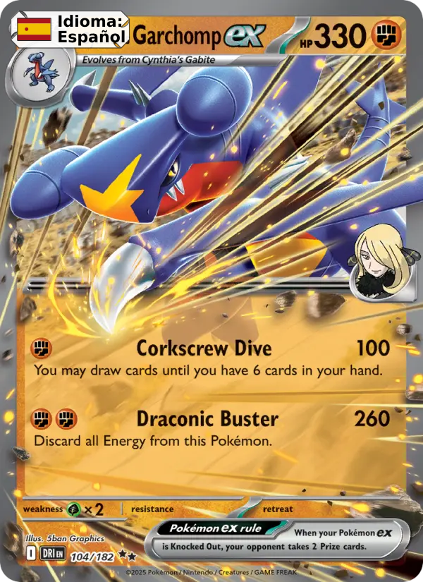 Cynthia's Garchomp ex — Español