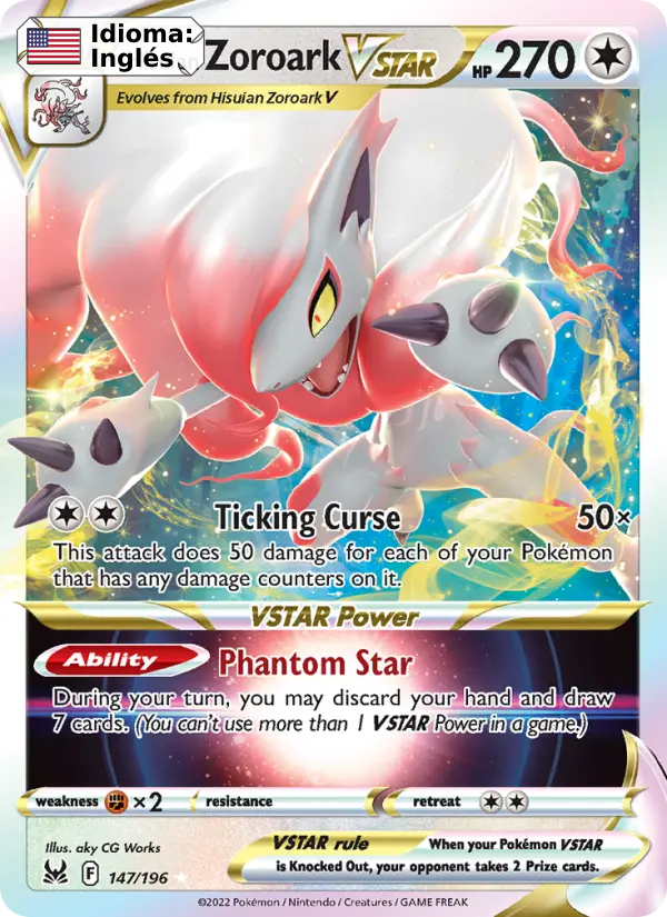 Hisuian Zoroark VSTAR — Inglés