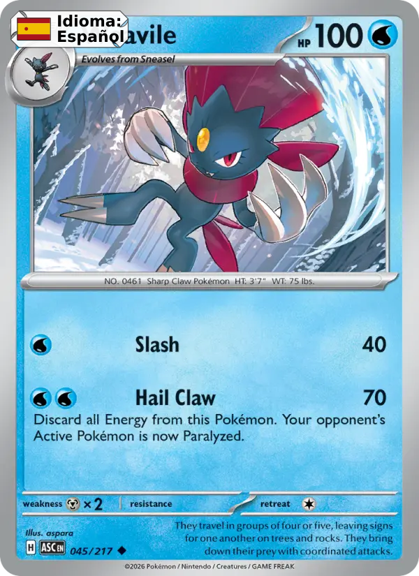 Weavile — Español
