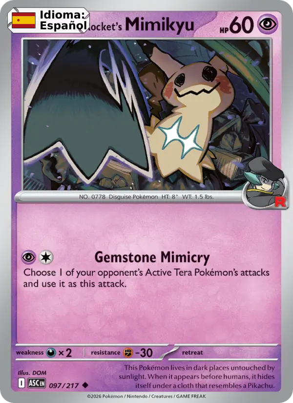 Team Rocket's Mimikyu — Español