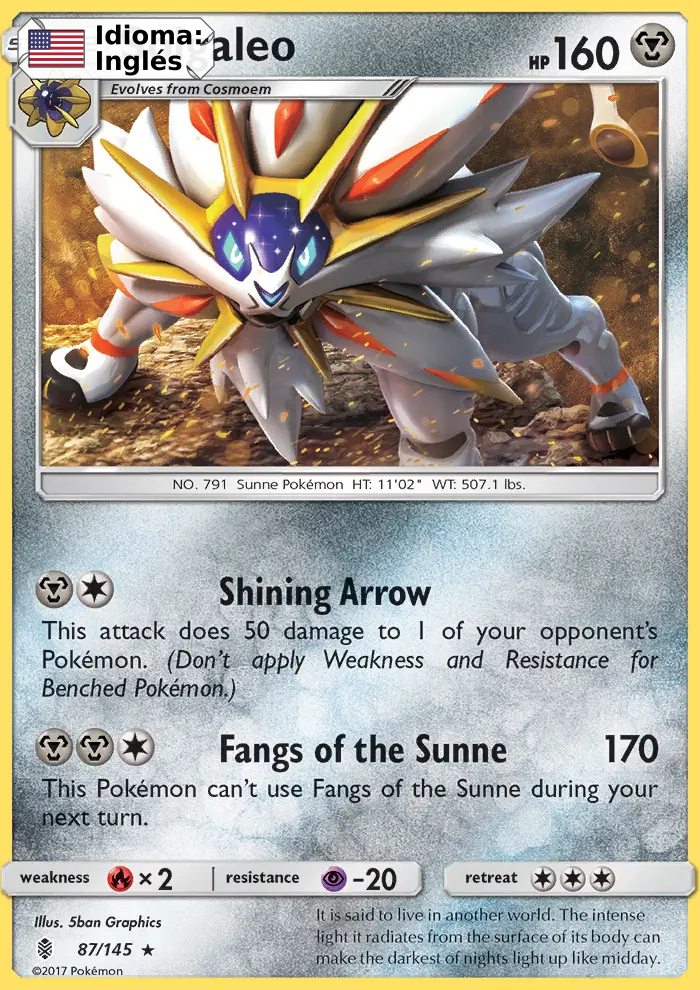 Solgaleo — Inglés