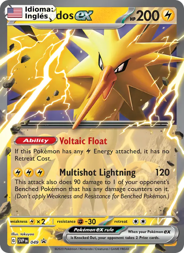 Zapdos ex — Inglés