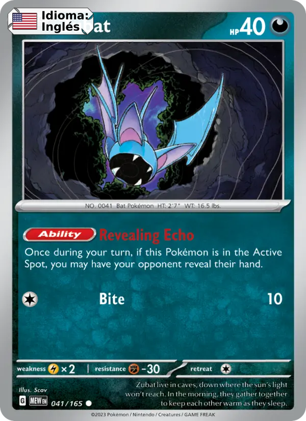 Zubat — Inglés