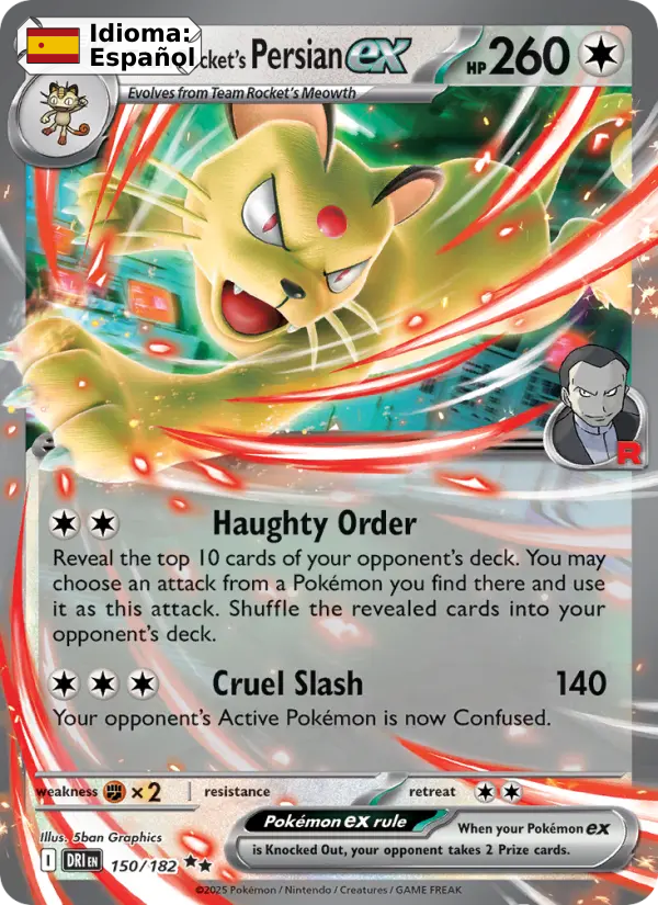 Team Rocket's Persian ex — Español