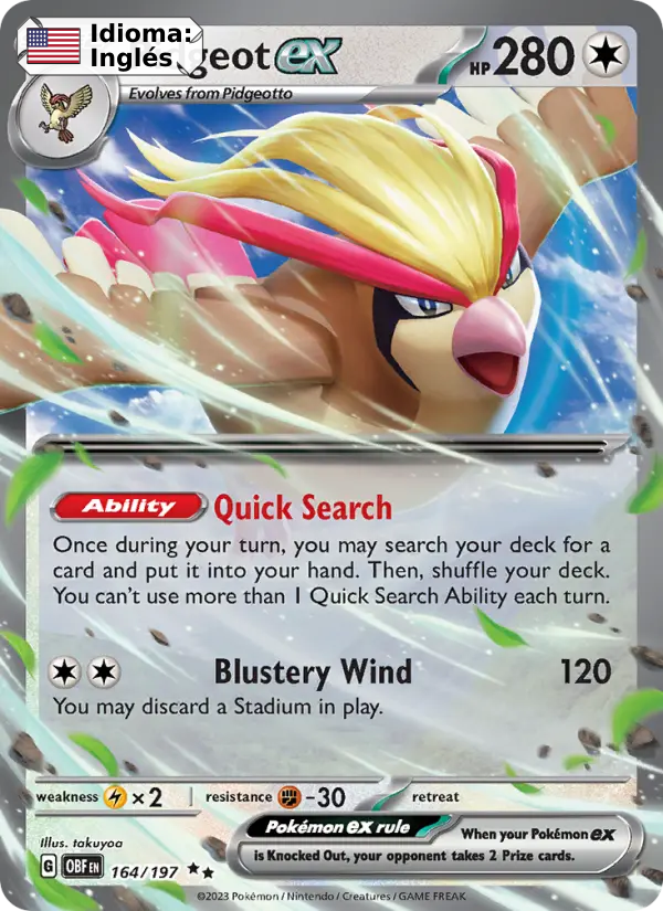 Pidgeot ex — Inglés