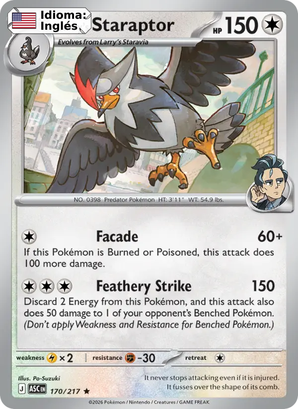 Larry's Staraptor — Inglés