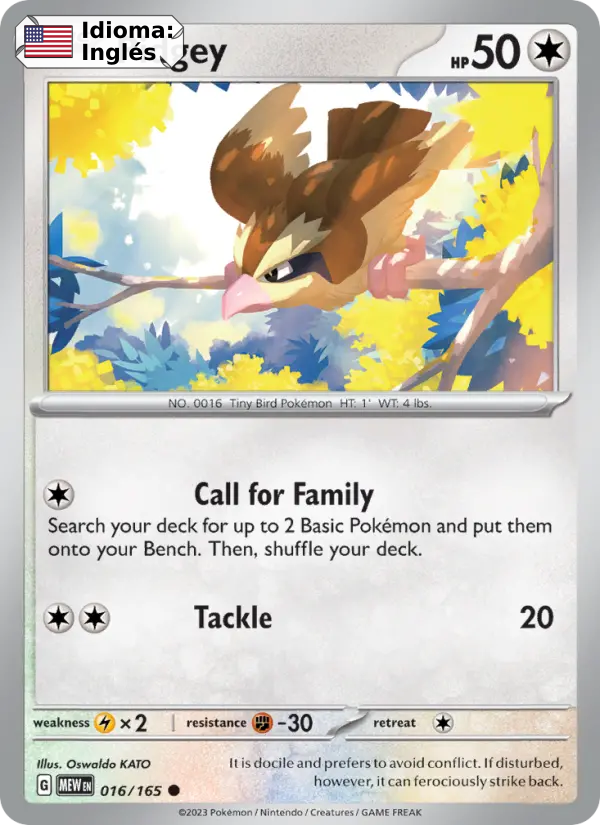 Pidgey — Inglés