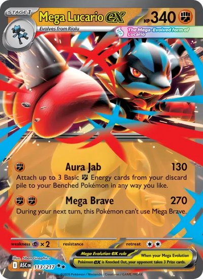 Mega Lucario ex (113) — Ascended Heroes