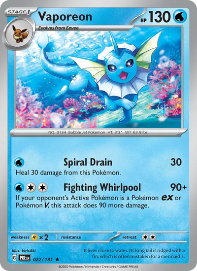 Vaporeon (022) — Prismatic Evolutions