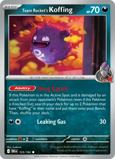 Team Rocket's Koffing (125) — Destined Rivals