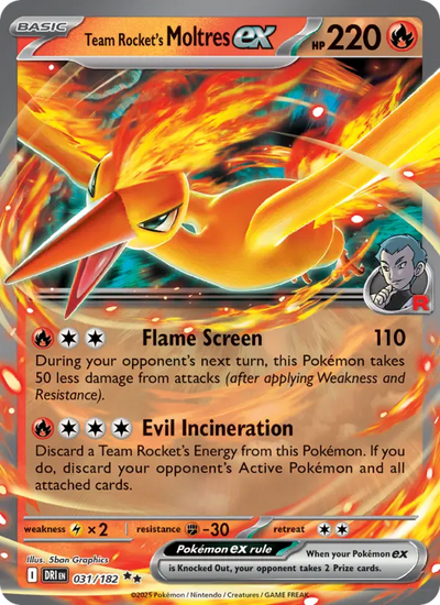 Team Rocket's Moltres ex (031) — Destined Rivals