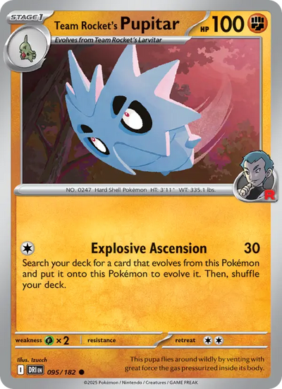Team Rocket's Pupitar (095) — Destined Rivals