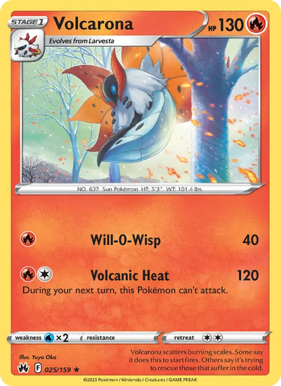 Volcarona (025) — Crown Zenith