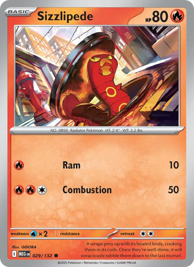 Sizzlipede (029) — Mega Evolution