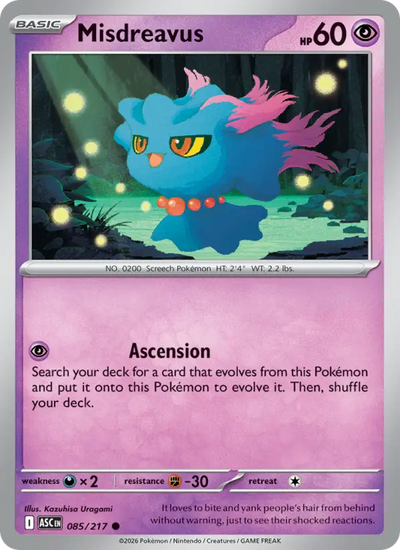 Misdreavus (085) — Ascended Heroes