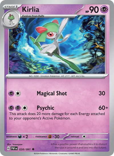 Kirlia (028) — Paldean Fates