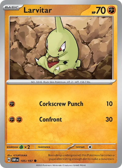 Larvitar (105) — Obsidian Flames