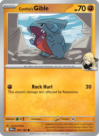 Cynthia's Gible (102) — Destined Rivals