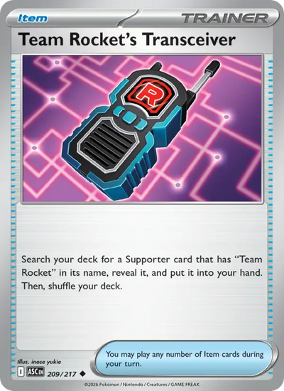 Team Rocket's Transceiver (209) — Ascended Heroes