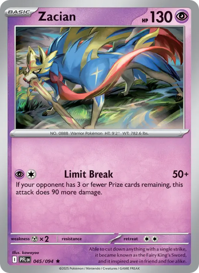 Zacian (045) — Phantasmal Flames