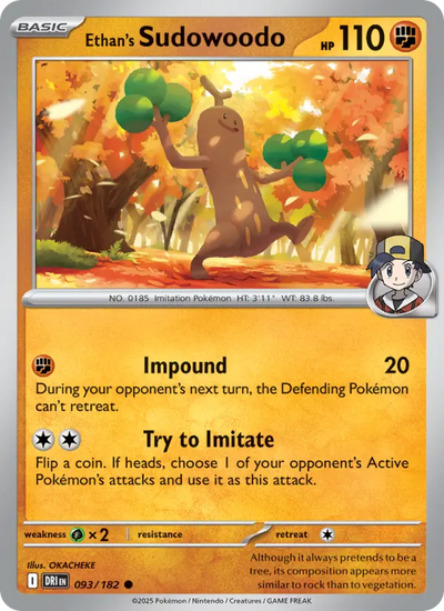 Ethan's Sudowoodo (093) — Destined Rivals
