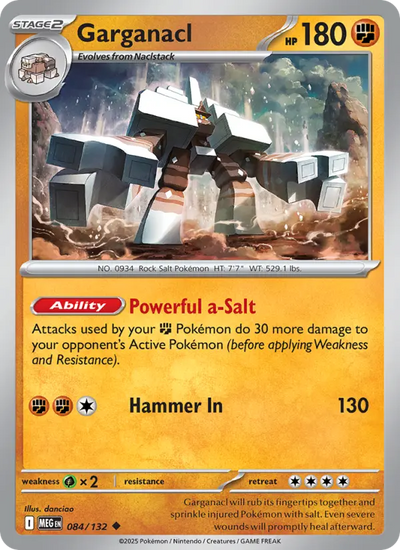 Garganacl (084) — Mega Evolution