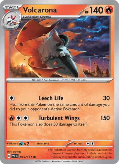 Volcarona (025) — Surging Sparks