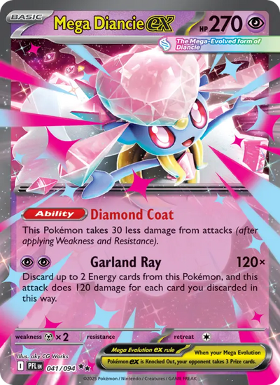 Mega Diancie ex (041) — Phantasmal Flames