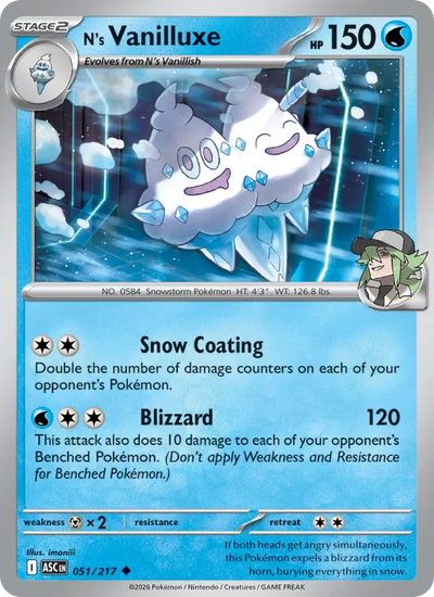 N's Vanilluxe (051) — Ascended Heroes