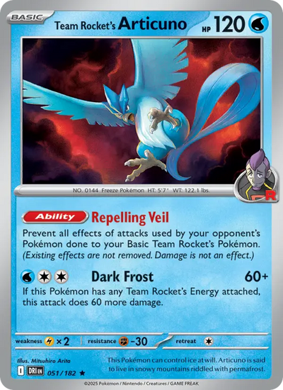 Team Rocket's Articuno (051) — Destined Rivals