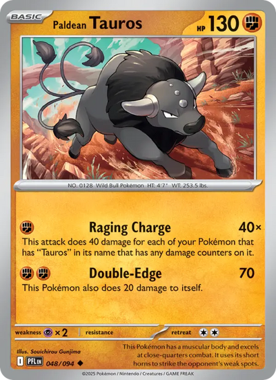 Paldean Tauros (048) — Phantasmal Flames