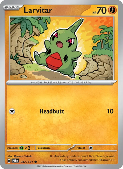 Larvitar (047) — Prismatic Evolutions