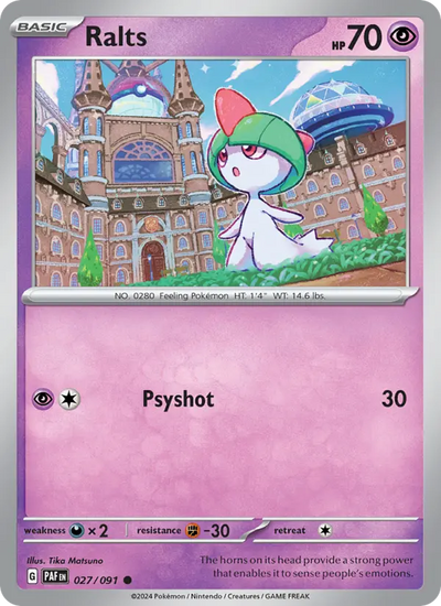 Ralts (027) — Paldean Fates